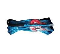 YXZKJZJ Corde de treuil synthétique 10 mm x 30 m avec Crochet, kit de Sangles de remorquage Tout-Terrain Robustes Forte capacité(Blue)