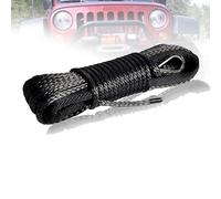 YXZKJZJ Corde de treuil synthétique 6 mm x 15 m avec Gaine, kit de Sangles de remorquage Tout-Terrain Robustes, Accessoires for Voiture Forte capacité(Gray)