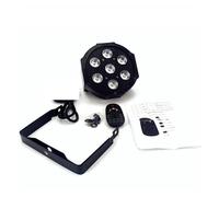 YXZKJZJ Éclairage de scène à LED avec télécommande 8 canaux LED Flat Par 7x12W RGBW 4IN1 DJ Éclairages pour événements(7x12W wireless)