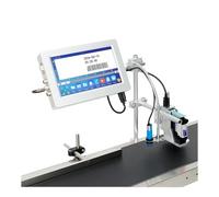 YXZKJZJ Imprimante à Jet d'encre Thermique Industrielle en Ligne 170Plus 12,7/25,4 mm Texte QR Code-Barres Numéro de lot Logo Date Séchage Rapide pour l'étiquetage et Le Codage(25.4mm with 1 Ink)