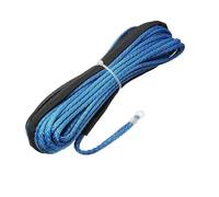 YXZKJZJ Kit de câble de treuil synthétique for Voiture, 5 mm x 15 m, 2,5 t, Robuste, for remorque, VTT, UTV, Tout-Terrain Forte capacité(Blue)