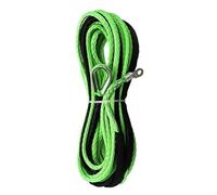 YXZKJZJ Kit de câble de treuil synthétique for Voiture, 5 mm x 15 m, 2,5 t, Robuste, for remorque, VTT, UTV, Tout-Terrain Forte capacité(Green)