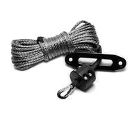 YXZKJZJ Kit de câble de treuil synthétique for Voiture, 6,35 mm x 15,2 m, 4548 kg, Robuste, avec Gaine de Protection, Guide-câble et butée, for VTT, UTV Forte capacité