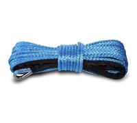 YXZKJZJ Kit de câble de treuil synthétique for Voiture, 6 mm x 15 m, 7700 LB, câble de remorquage Robuste for VTT Tout-Terrain, UTV Forte capacité(Blue)