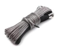 YXZKJZJ Kit de câble de treuil synthétique for Voiture, 6 mm x 15 m, 7700 LB, câble de remorquage Robuste for VTT Tout-Terrain, UTV Forte capacité(Gray)
