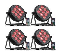 YXZKJZJ Lot de 4 projecteurs scène RGBW, en 1 36 W, éclairage LED Par, contrôle du son, lumière plate super brillante for DJ, discothèque, mariage, bar, spectacle Éclairages pour événements