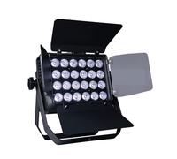 YXZKJZJ Lumière LED de lavage mural de décoration de discothèque étanche IP65 avec portes de grange 24x18W RGBWA UV 6in1 DJ Strobe Effets de scène Éclairages pour événements(4PCS 24x18W 6in1)