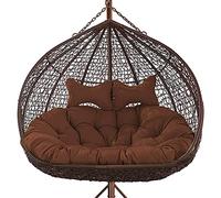 YXZN Balançoire Panier Suspendu Coussin de Siège Jardin Double Suspendu Oeuf Chaise Coussins Patio Jardin Meubles Coussin pour Décoration Intérieure (Seulement Coussin)