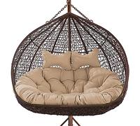 YXZN Balançoire Panier Suspendu Coussin de Siège Jardin Double Suspendu Oeuf Chaise Coussins Patio Jardin Meubles Coussin pour Décoration Intérieure (Seulement Coussin)