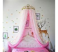 YXZN Lit de Princesse Couronne à baldaquin lit de Princesse à baldaquin pour Filles Adolescentes Grand Rideau de lit à baldaquin Suspendu pour Enfants, Filles