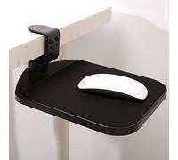 YXZN sous-Bureau Clavier Plateau Clavier Tiroirs Plateformes avec Souris, Support pour Ordinateur Réglable Pince pour Plateau Clip De Bureau sur Toboggan Extension (black2, 24 * 19.6cm)