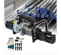 YXZQLOZ Cintreuse hydraulique électrique portable pour cintrer et redresser les barres en acier avec poignée de soulagement de la pression rapide, efficace (220 V)