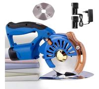 YXZQLOZ Cutter de Tissu sans Fil Machine à Vitesse Réglable, Pousser à la Main, Rotative Électrique pour Tissu, Coupe de Fibre de Coton, Laine, Tapis (125B)