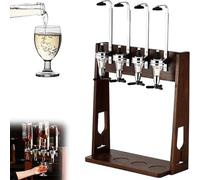 YXZQLOZ Distributeur automatique d'alcool autonome en bois massif avec tasses à mesurer, pour bar à domicile et divertissement, station de versement sans effort