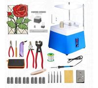 YXZQLOZ Kit complet de meuleuse pour vitrail comprenant une machine à meuler, un coupe-verre, un fer à souder, une feuille de cuivre, une soudure et des outils essentiels pour débutants (b)