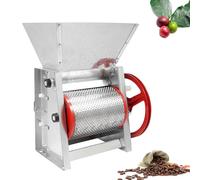 YXZQLOZ Machine à éplucher les grains de café manuelle robuste en acier inoxydable avec poignée pour cafés, fermes et usage domestique, deux ports de décharge pour un traitement efficace