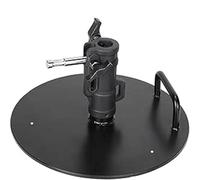 YXZQLOZ Support d'éclairage robuste pour photographie avec base ronde de 37 cm, support d'éclairage portable réglable pour stroboscope, panneaux LED et réflecteurs, interface de 28 mm et 16 mm