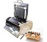 YXZQLOZ Trancheuse à sushis commerciale en acier inoxydable pour restaurants et snack-bars, machine à sushis haute efficacité pour des coupes rapides (8 tranches)