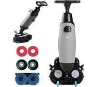 YXZYFPP Autolaveuse à Batterie - 43 cm de Large, autonomie de 90 à 120 Minutes, 240 TR/Min pour Un Nettoyage en Profondeur des carrelages, Joints, parquets (Grey)