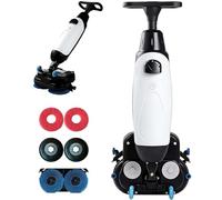 YXZYFPP Autolaveuse à Batterie - 43 cm de Large, autonomie de 90 à 120 Minutes, 240 TR/Min pour Un Nettoyage en Profondeur des carrelages, Joints, parquets (White)
