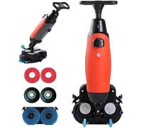 YXZYFPP Autolaveuse Professionnelle 17 Pouces - Machine de Nettoyage Professionnelle, 240 TR/Min, Batterie 90 Min, Charge Rapide 3,5 h (Red)