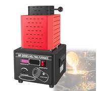 YXZYFPP Four de Fusion d;Or avec creuset en Graphite, Machine de Fusion de métaux numérique 5000 W 1600 °C/2912 °F, Four de Fusion électrique pour la Fusion d;Or, kit de coulée (Red 3kg)