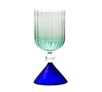 YY Verres à margarita - Trio avec motifs classiques, évasés et à facettes en diamant - Verres à cocktail haut de gamme pour bord sel, boissons glacées et tequila - Shatter (dégradé de vert cylindrique