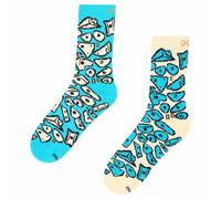 YY Vertical - Rock Socks (FR/ES, Alpha/lettres, M, Taille normale, Taille normale, Spraywall - Bleu)