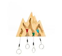 YY Vertical Porte clés mural Montagne avec coinceurs, idéal pour les grimpeurs passionnés d'escalade - Bois d'érable