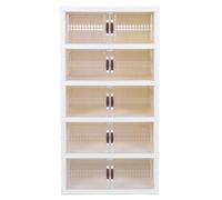 YYALYYON Bac de Rangement de Chaussures Pliable, boîte de Rangement de Chaussures Pliante épaisse à Plusieurs Couches avec Porte magnétique pour Organiser Les Chaussures et Les vêtements (5 Niveaux)