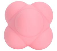 YYALYYON Ballon d'entraînement de réaction, Silicone haute densité, conception à six hémisphères pour un rebond amélioré, coordination œil-main, amélioration des réflexes pour le (Couleur fraise)