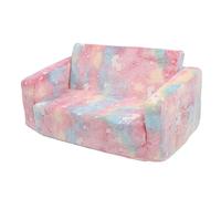 YYALYYON Canapé pour Enfants pour Deux, Conception Pliable, Mousse à mémoire de Forme, Housse Amovible, Chaise de Lecture et d'étude pour Enfants, Coins arrondis sûrs, Portable, (Rose)