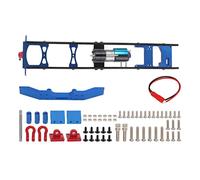 YYALYYON Châssis en alliage d'aluminium, cadre en métal durable pour la série Naughty Dragon C, conception hautement simulée, accessoire de voiture RC cool et vif, mise à niveau (Bleue)