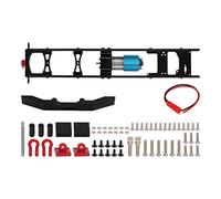 YYALYYON Châssis en alliage d'aluminium, cadre en métal durable pour la série Naughty Dragon C, conception hautement simulée, accessoire de voiture RC cool et vif, mise à niveau (Noire)