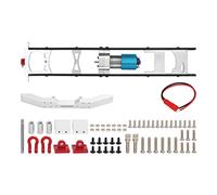 YYALYYON Châssis en alliage d'aluminium, cadre en métal durable pour la série Naughty Dragon C, conception hautement simulée, accessoire de voiture RC cool et vif, mise à niveau (Argent)