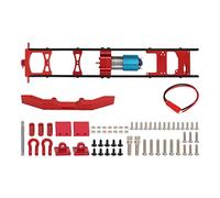 YYALYYON Châssis en alliage d'aluminium, cadre en métal durable pour la série Naughty Dragon C, conception hautement simulée, accessoire de voiture RC cool et vif, mise à niveau (Rouge)