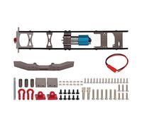 YYALYYON Châssis en alliage d'aluminium, cadre en métal durable pour la série Naughty Dragon C, conception hautement simulée, accessoire de voiture RC cool et vif, mise à niveau (Grise)