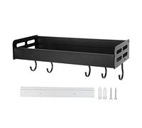 YYALYYON Étagère Murale, pour Cuisine, Matériau en Aluminium Spatial, Résistant à la Corrosion, Légère, Durable, pour Condiments, Serviettes, Ustensiles, Installation de