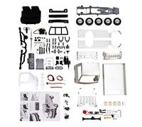 YYALYYON Kit de camion RC tout-terrain pour enfants, environnement difficile, grands pneus souples, structure vive, plastique durable et acier inoxydable, facile à contrôler (argent)