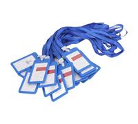 YYALYYON Lot de 20 cordons porte-carte d'identité en plastique durable, pochettes transparentes double face pour le travail, l'école, les événements