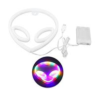 YYALYYON Lumière néon Alien LED colorée pour mariage, fête, décoration de fête, alimentée par USB / piles