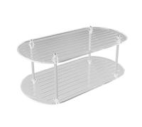YYALYYON Organisateur de Maquillage pour vanité, Organisateur de comptoir de Salle de Bain à 2 Niveaux, Support de Rangement de cosmétiques Polyvalent (S 5,9 X 11,8 X 7,9 Pouces)