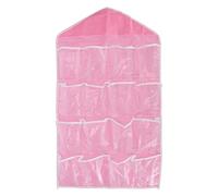 YYALYYON Organiseur Mural à Suspendre pour Le Rangement, 16 Poches pour Porte de Placard avec Crochet, Tissu Polyester imperméable pour Maison, Bureau, Chambre à Coucher, Salle de (Rose)