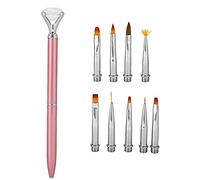 YYALYYON Pinceaux professionnels détachables pour nail art, peinture de fleurs, sculpture, application de gel UV avec poignée ergonomique pour salon et usage domestique (rose clair)