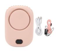 YYALYYON Portable, mains libres, mini, portable, ventilateur de cou, vent fort, grand angle, pour le sport, le bureau, les voyages, avec 3 vitesses, batterie de 10 heures, (Rose)