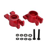 YYALYYON pour voiture RC, bloc de roulettes de support d'essieu arrière en alliage d'aluminium avec roulements, pour luge 1/8 4WD, pièces de rechange de mise à niveau, haute (Rouge)