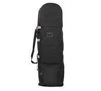 YYALYYON Sac de golf pour protéger vos clubs de golf, tissu Oxford 600D, léger et résistant à l'abrasion, avec de grandes roues robustes et résistantes à l'usure (doré)