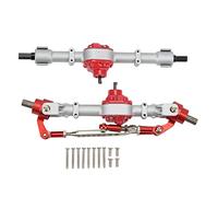 YYALYYON Support d'amortisseur en alliage d'aluminium pour camion MN D90, D91, 99S, FJ45 1/12 RC, haute résistance, surface anodisée, forte compatibilité, avec vis de montage, (Argent Rouge)