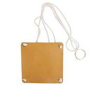 YYALYYON Support Suspendu pour jardinière, Base en Cuir PU, Corde en Coton, Panier Suspendu en Filet pour Pot de Fleurs (Jaune 10 cm)