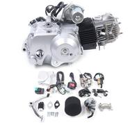 YyanLAK Kit moteur de 125 CC, monocylindre, moteur 4 temps, démarrage semi-automatique électrique avec marche arrière 3+1, refroidi par air, pour ATV, Quad, Go Kart, Dirt Bike, Moto